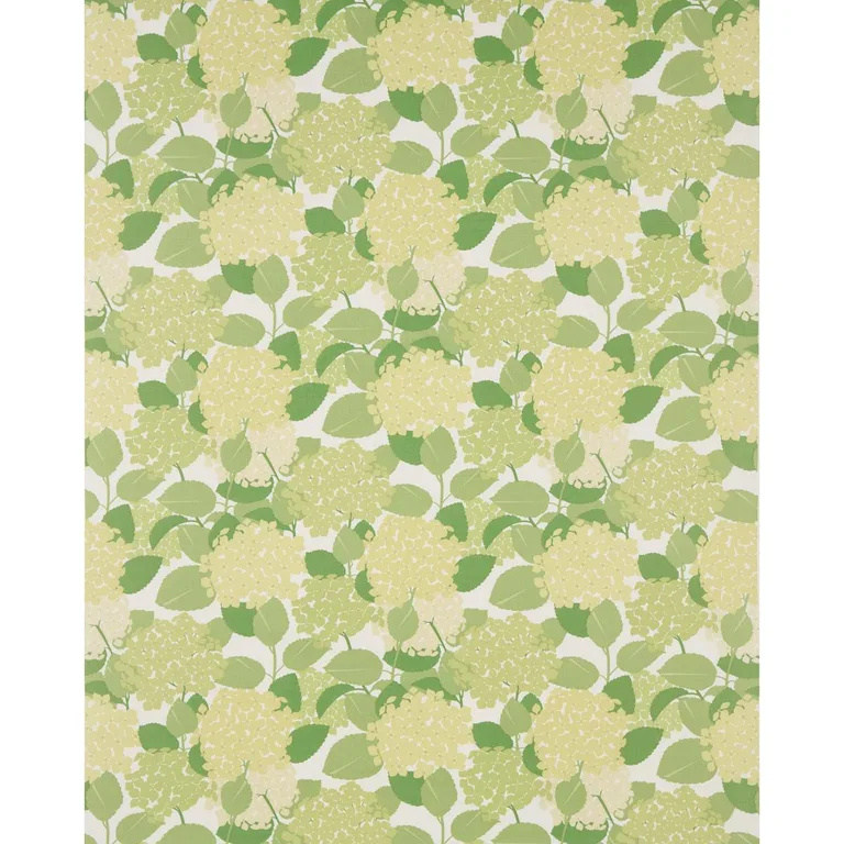 Schumacher 177584 Hydrangea Green fabric swatch