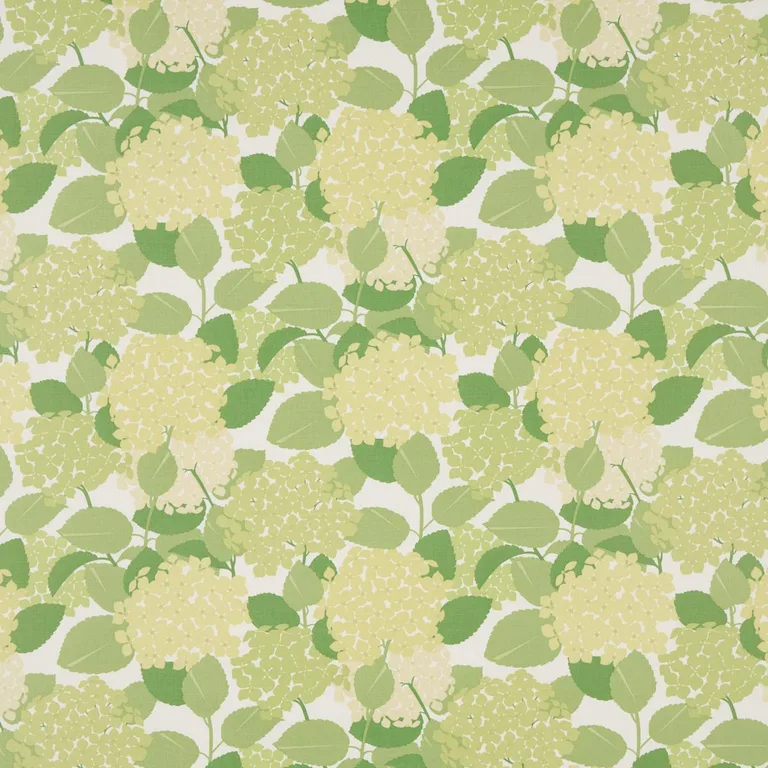 Schumacher 177584 Hydrangea Green fabric swatch