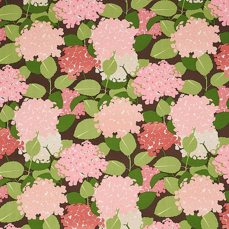 Schumacher 177582 Hydrangea Pink fabric swatch