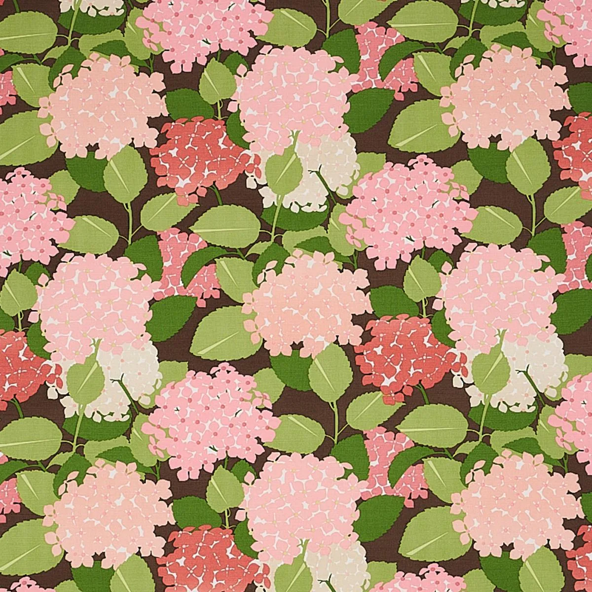 Schumacher 177582 Hydrangea Pink fabric swatch