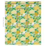 Schumacher 177581 Hydrangea Yellow fabric swatch