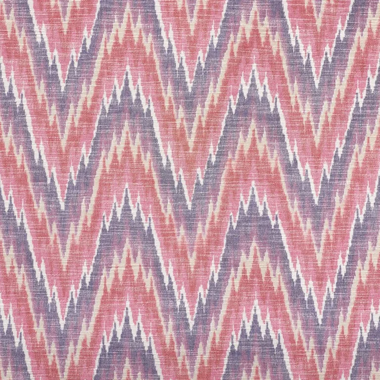 Schumacher 73462 Ibiza Flamestitch Berry fabric swatch