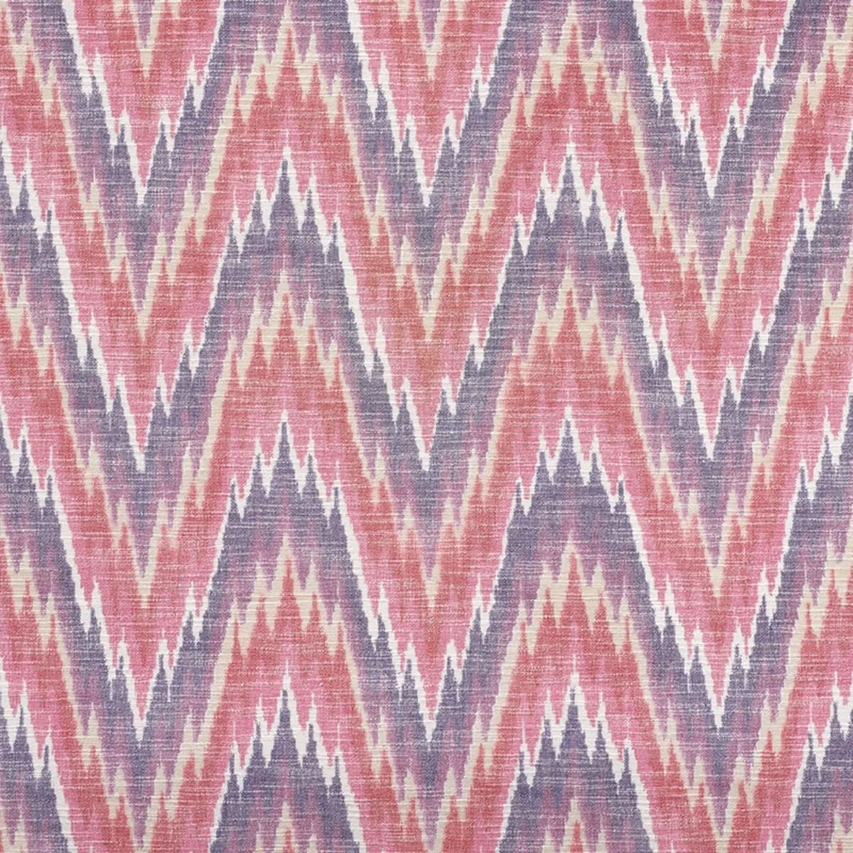 Schumacher 73462 Ibiza Flamestitch Berry fabric swatch