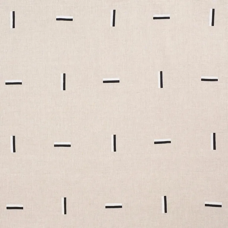 Schumacher 177911 Icehouse Hand Block Print Black & White fabric swatch