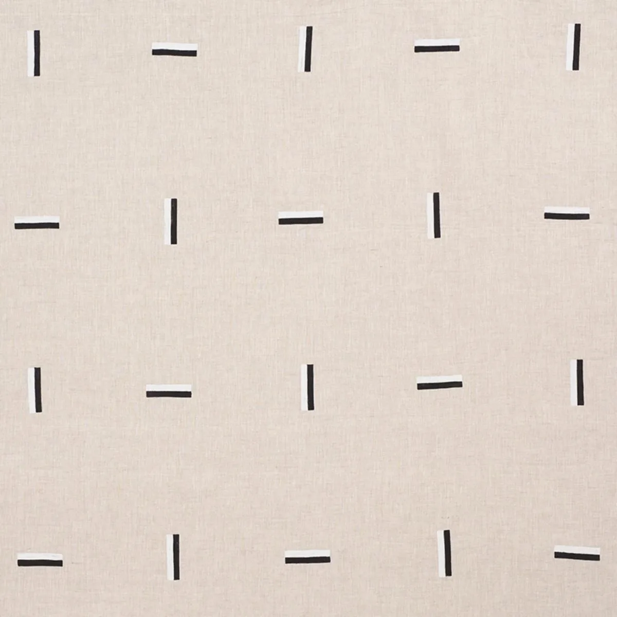 Schumacher 177911 Icehouse Hand Block Print Black & White fabric swatch
