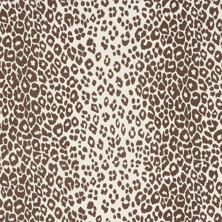 Schumacher 176450 Iconic Leopard Brown fabric swatch