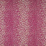 Schumacher 175723 Iconic Leopard Fuchsia/Natural fabric swatch