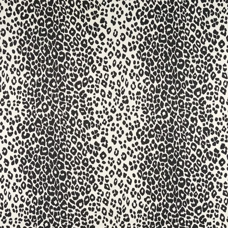 Schumacher 175722 Iconic Leopard Graphite fabric swatch