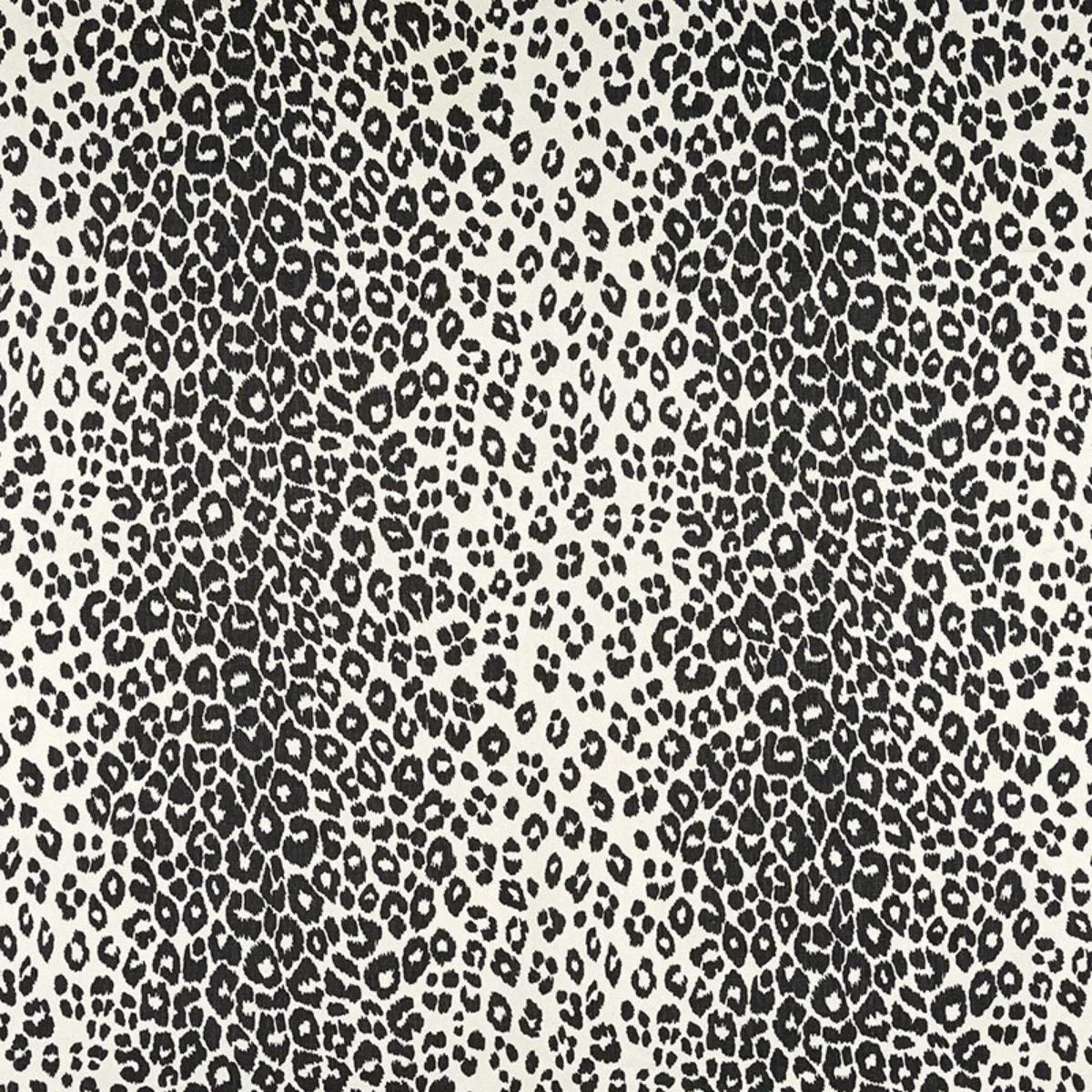 Schumacher 175722 Iconic Leopard Graphite fabric swatch