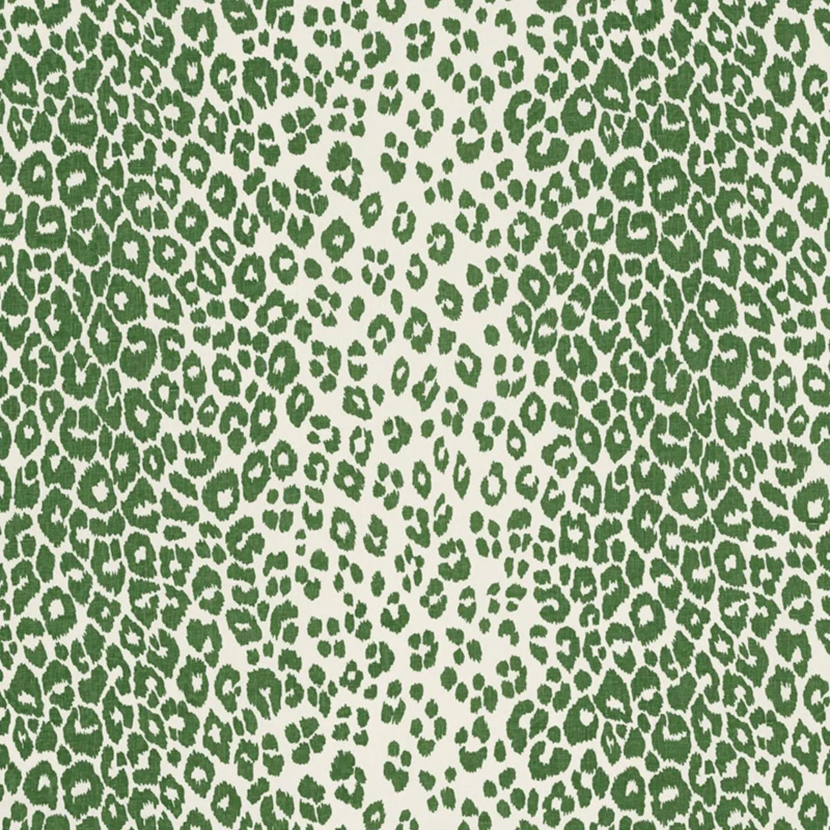 Schumacher 176452 Iconic Leopard Green fabric swatch
