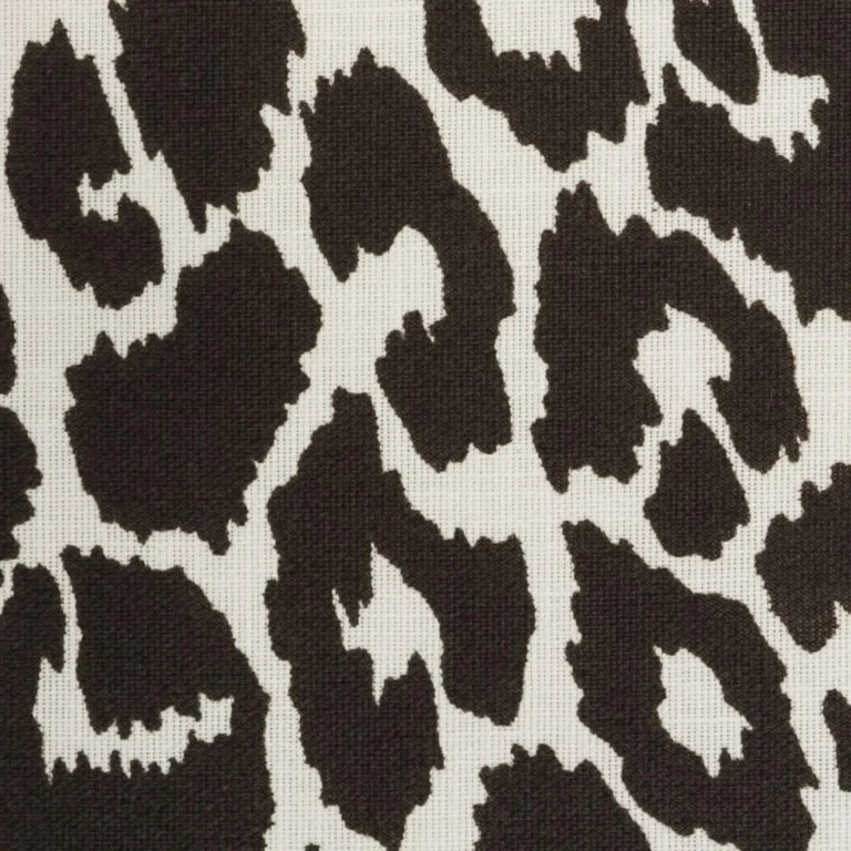 Schumacher 177324 Iconic Leopard Indoor/Outdoor Graphite fabric swatch