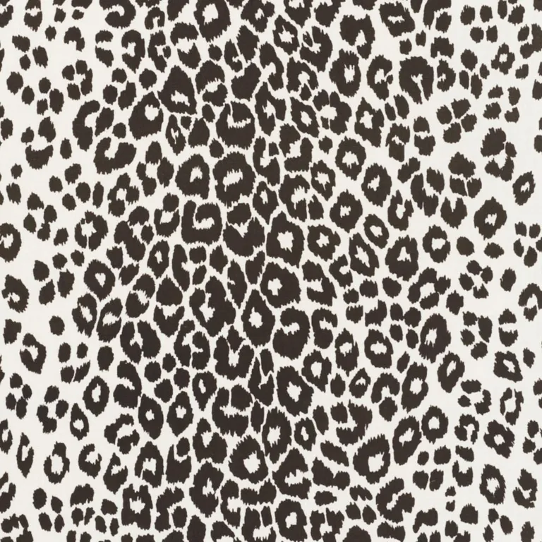 Schumacher 177324 Iconic Leopard Indoor/Outdoor Graphite fabric swatch