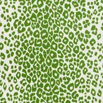 Schumacher 177322 Iconic Leopard Indoor/Outdoor Green fabric swatch