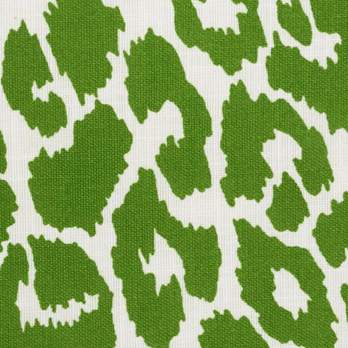 Schumacher 177322 Iconic Leopard Indoor/Outdoor Green fabric swatch