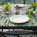 Schumacher 177322 Iconic Leopard Indoor/Outdoor Green fabric swatch