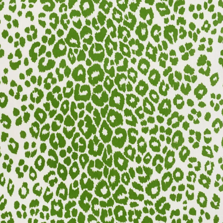 Schumacher 177322 Iconic Leopard Indoor/Outdoor Green fabric swatch