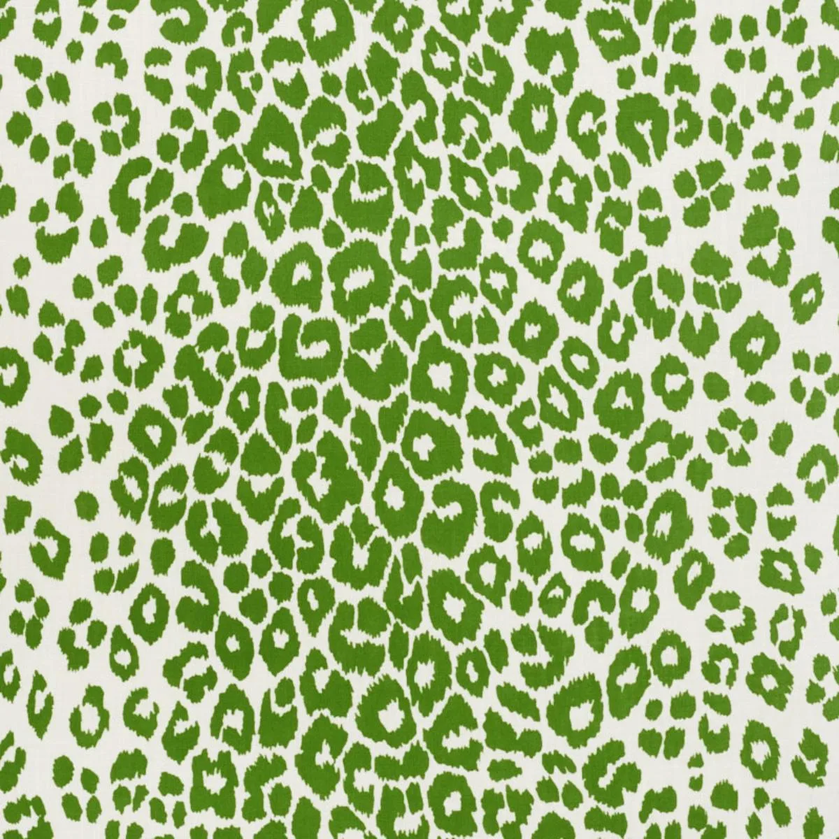 Schumacher 177322 Iconic Leopard Indoor/Outdoor Green fabric swatch