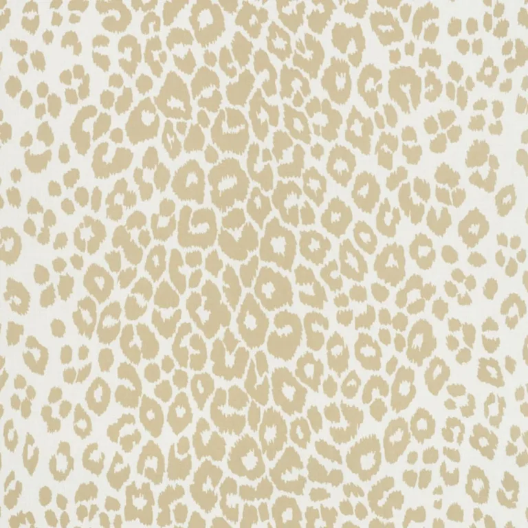 Schumacher 177321 Iconic Leopard Indoor/Outdoor Linen fabric swatch
