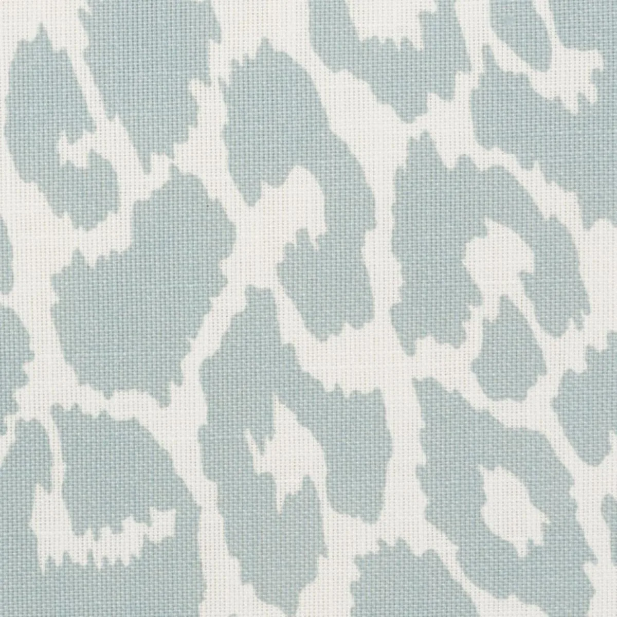 Schumacher 177320 Iconic Leopard Indoor/Outdoor Sky fabric swatch