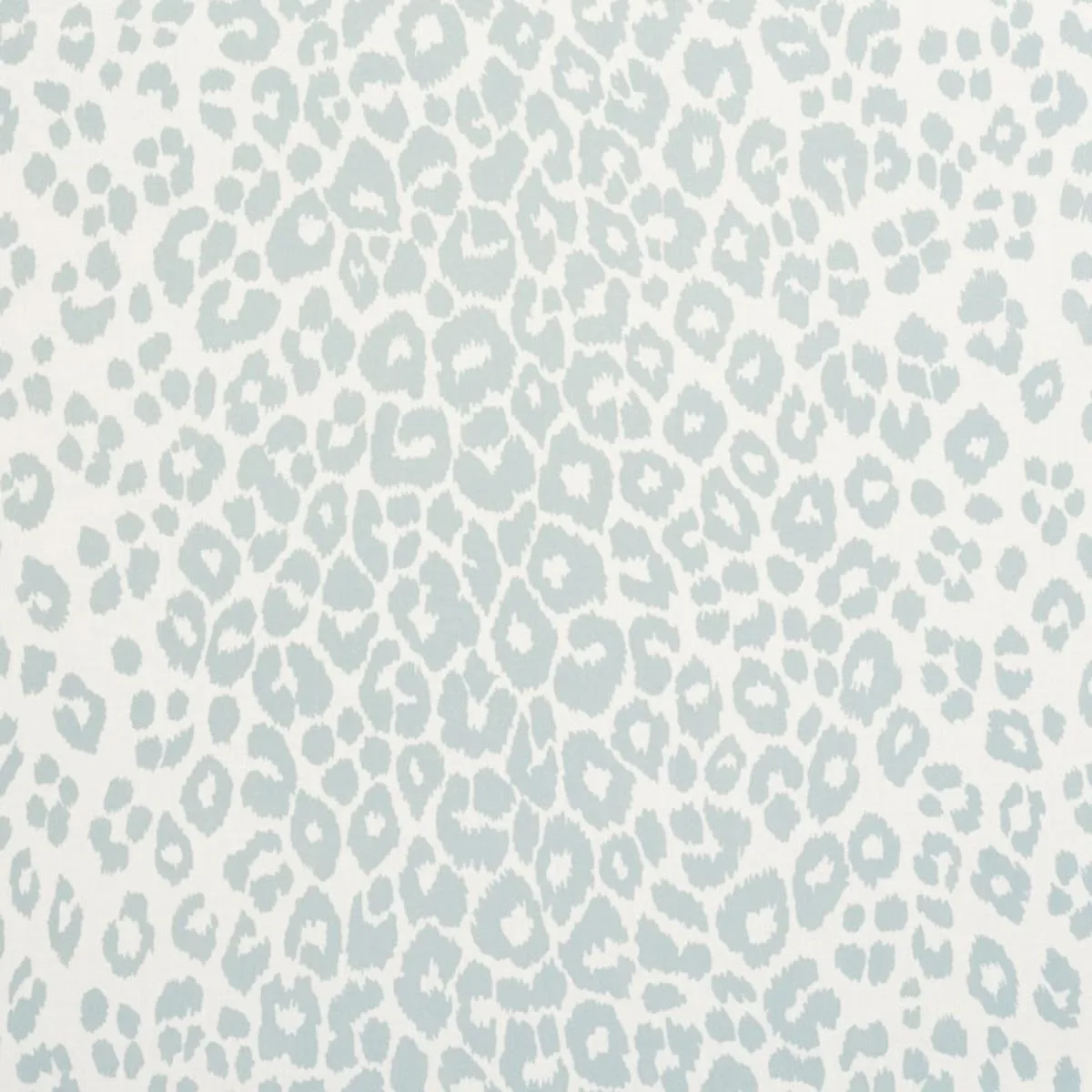 Schumacher 177320 Iconic Leopard Indoor/Outdoor Sky fabric swatch