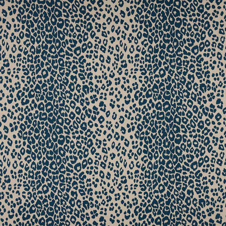 Schumacher 175724 Iconic Leopard Ink/Natural fabric swatch