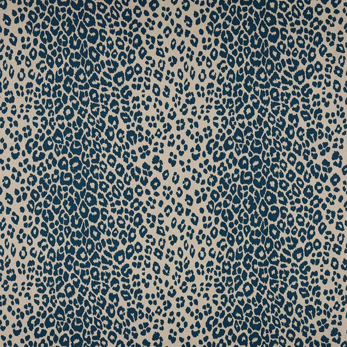 Schumacher 175724 Iconic Leopard Ink/Natural fabric swatch