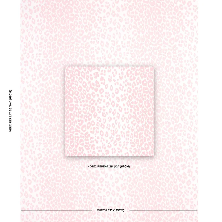 Schumacher 175727 Iconic Leopard Pink fabric swatch