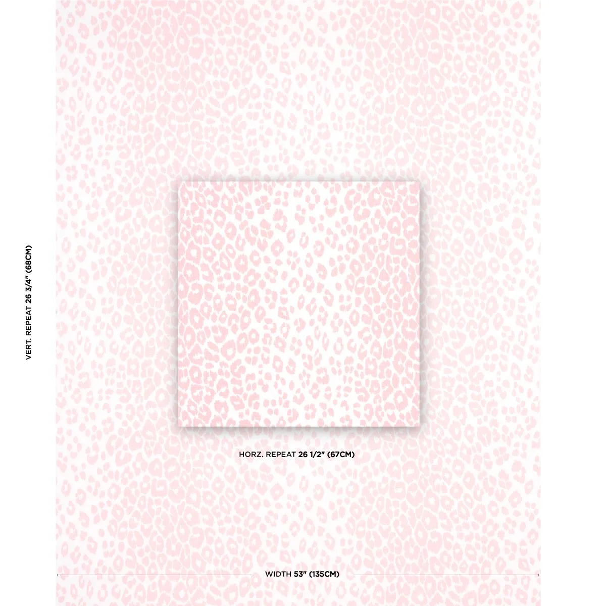 Schumacher 175727 Iconic Leopard Pink fabric swatch