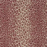 Schumacher 175726 Iconic Leopard Raisin/Natural fabric swatch