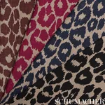 Schumacher 175726 Iconic Leopard Raisin/Natural fabric swatch
