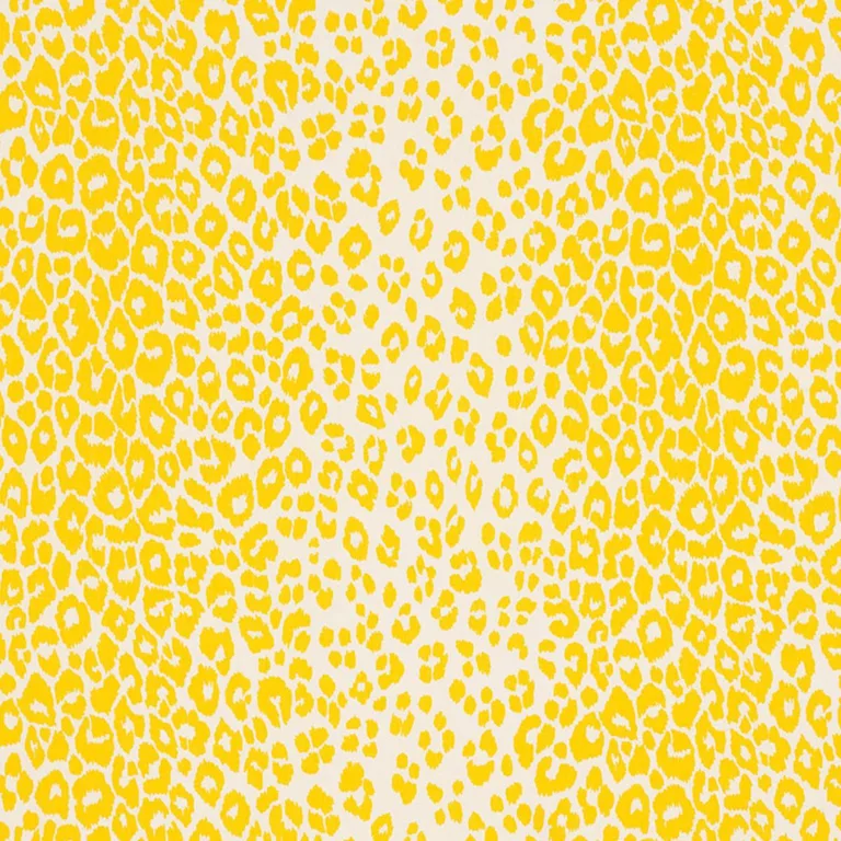 Schumacher 176451 Iconic Leopard Yellow fabric swatch