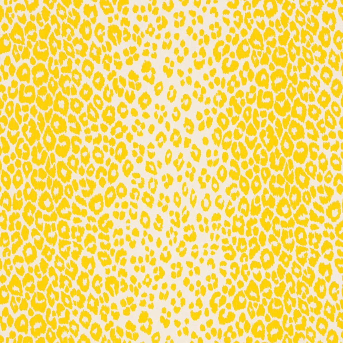 Schumacher 176451 Iconic Leopard Yellow fabric swatch