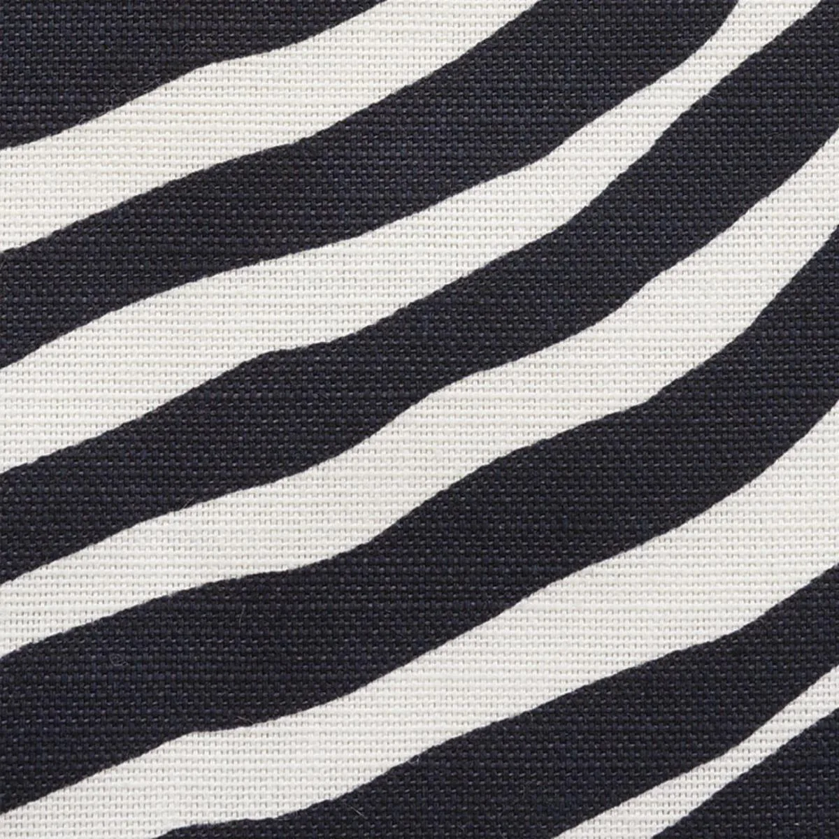 Schumacher 177443 Iconic Zebra Black fabric swatch