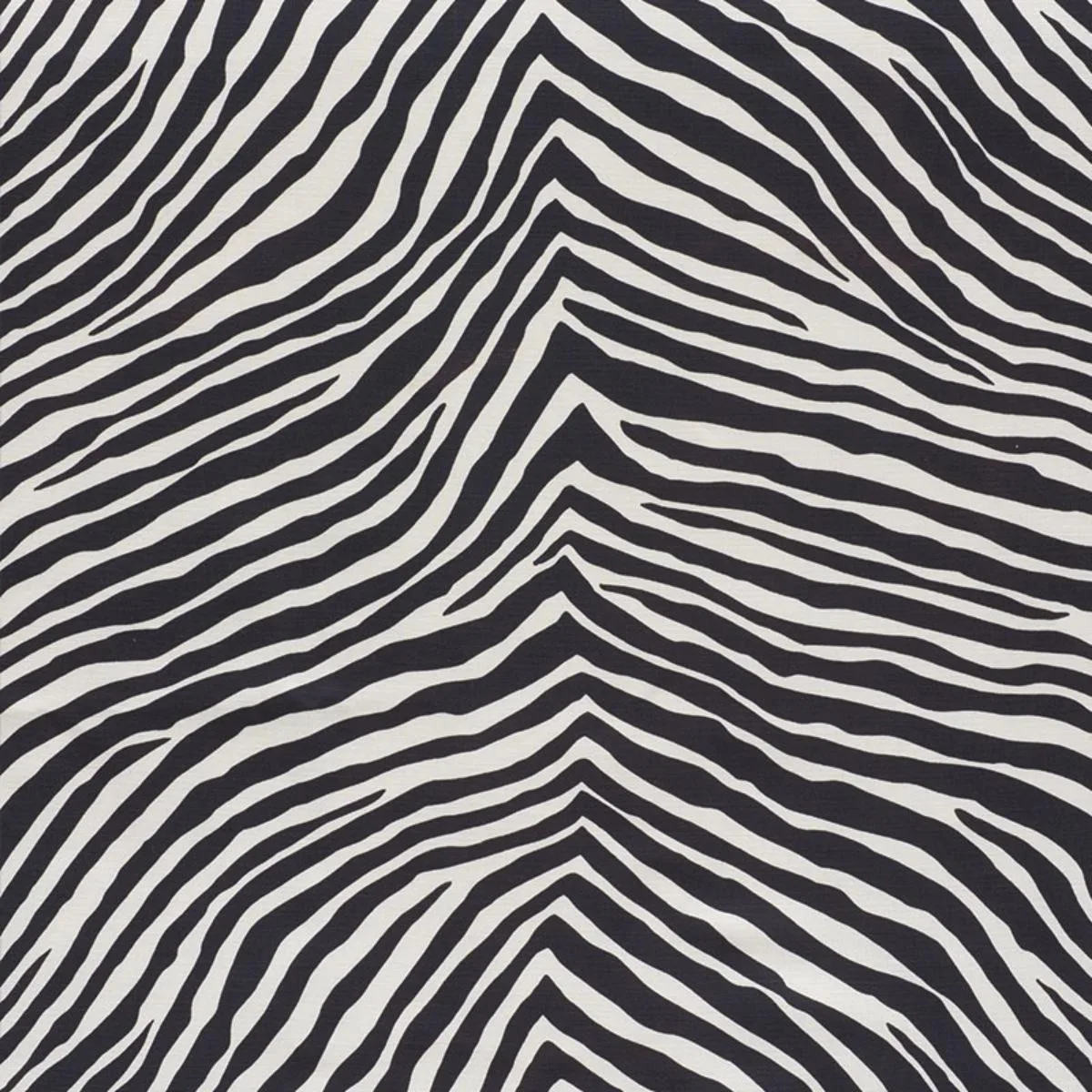 Schumacher 177443 Iconic Zebra Black fabric swatch