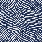 Schumacher 177440 Iconic Zebra Blue fabric swatch