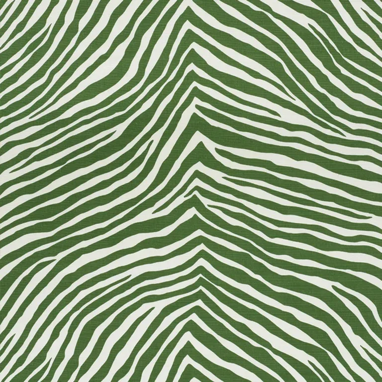 Schumacher 177441 Iconic Zebra Green fabric swatch
