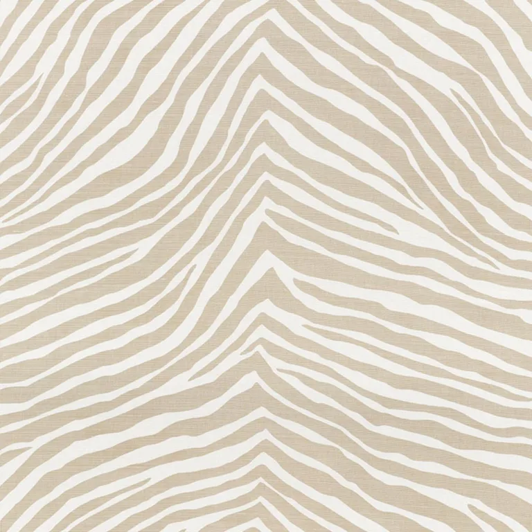 Schumacher 177442 Iconic Zebra Natural fabric swatch