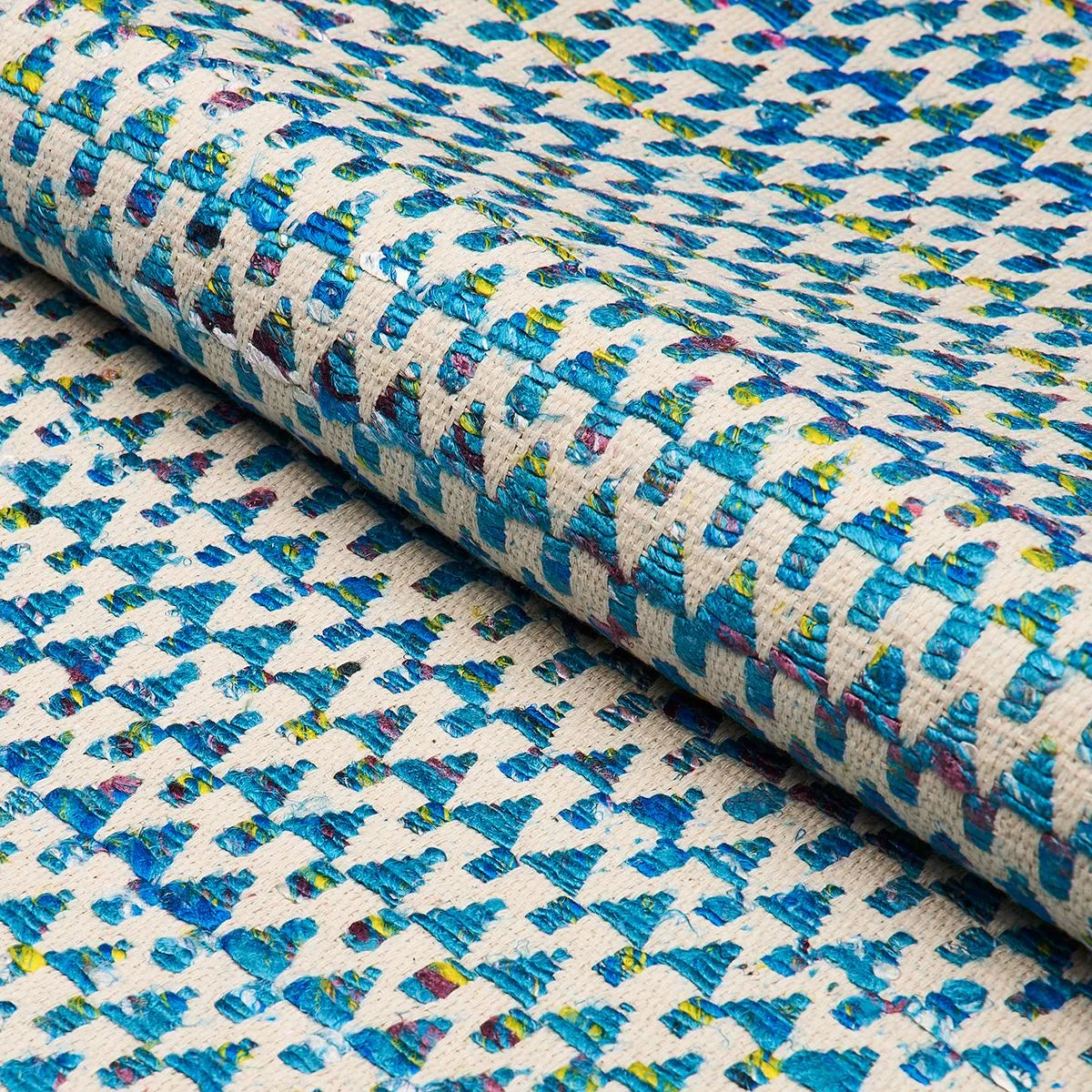 Schumacher 76192 Idora Peacock fabric swatch