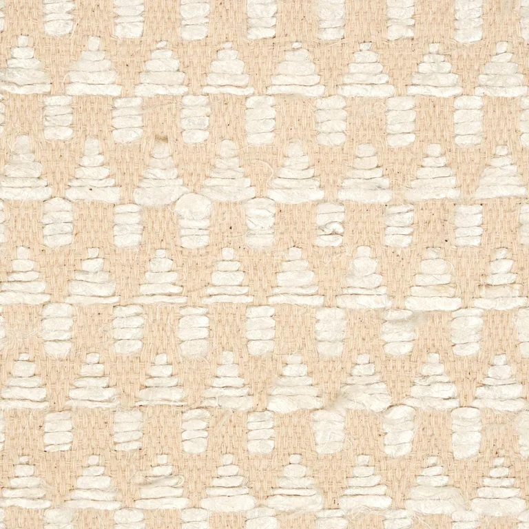 Schumacher 76191 Idora Sand fabric swatch