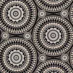 Schumacher 71953 Idris Embroidery Black & Ivory fabric swatch