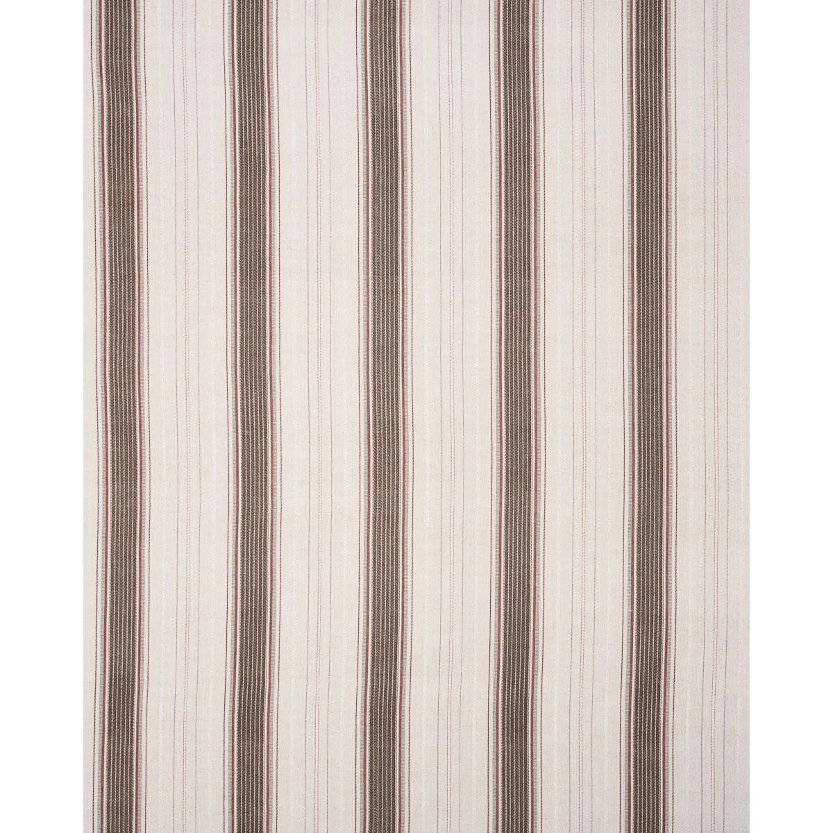 Schumacher 86712 Idris Stripe Brown fabric swatch