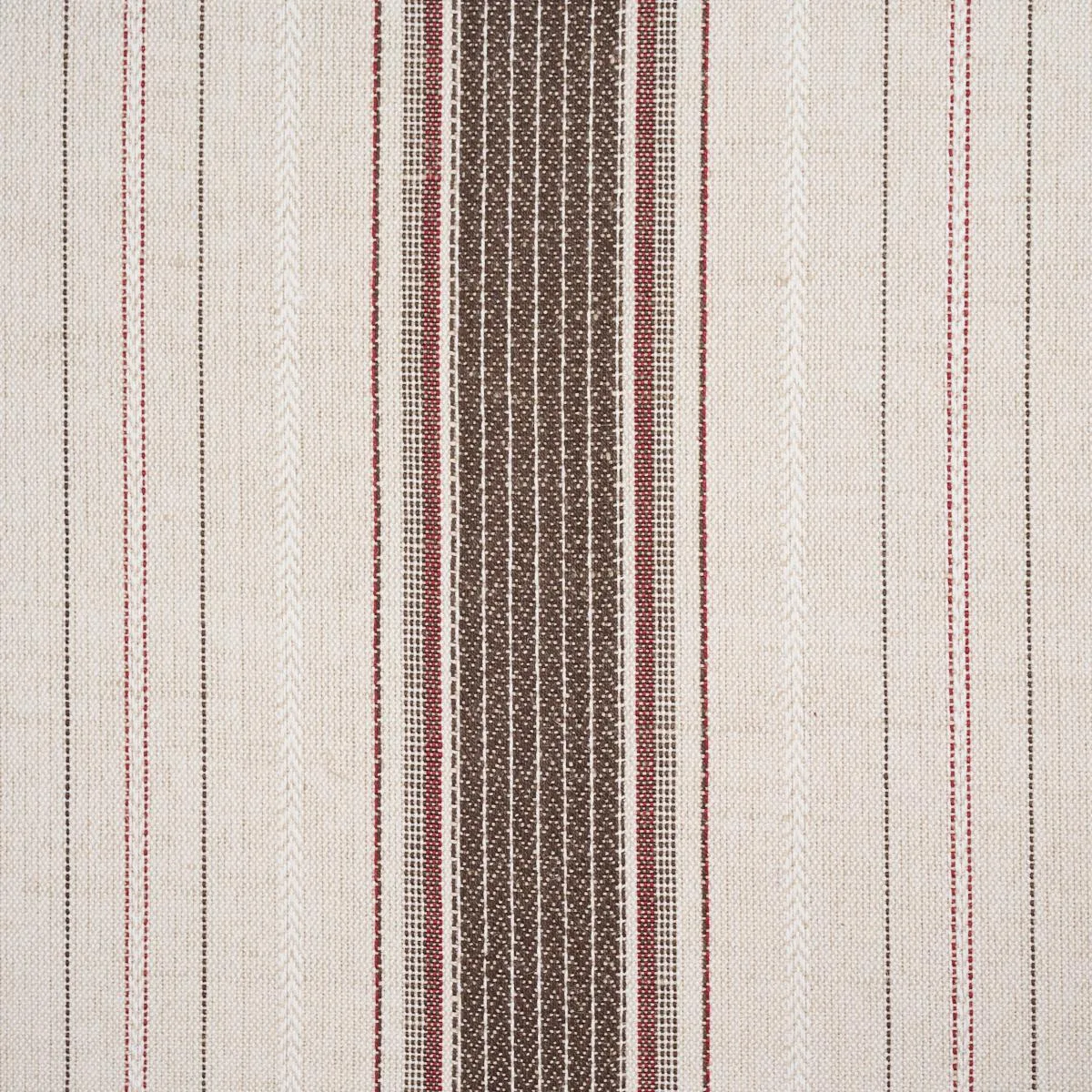 Schumacher 86712 Idris Stripe Brown fabric swatch