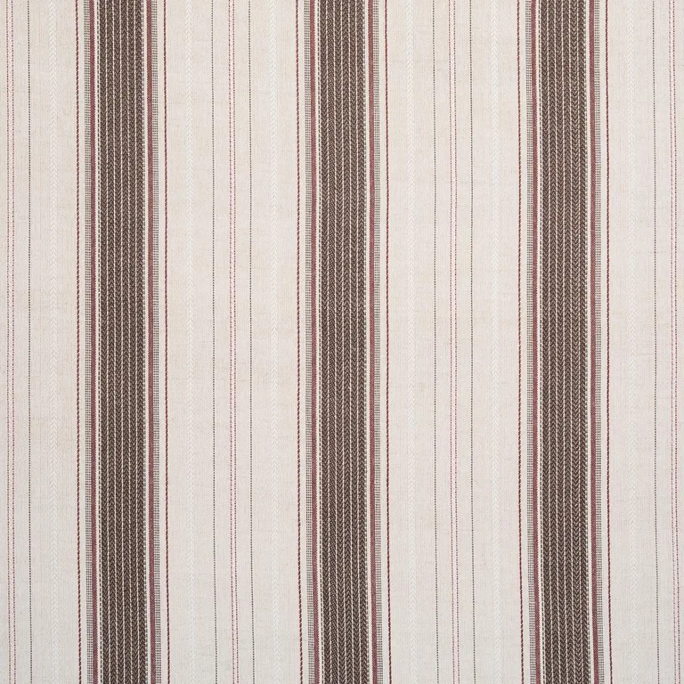 Schumacher 86712 Idris Stripe Brown fabric swatch