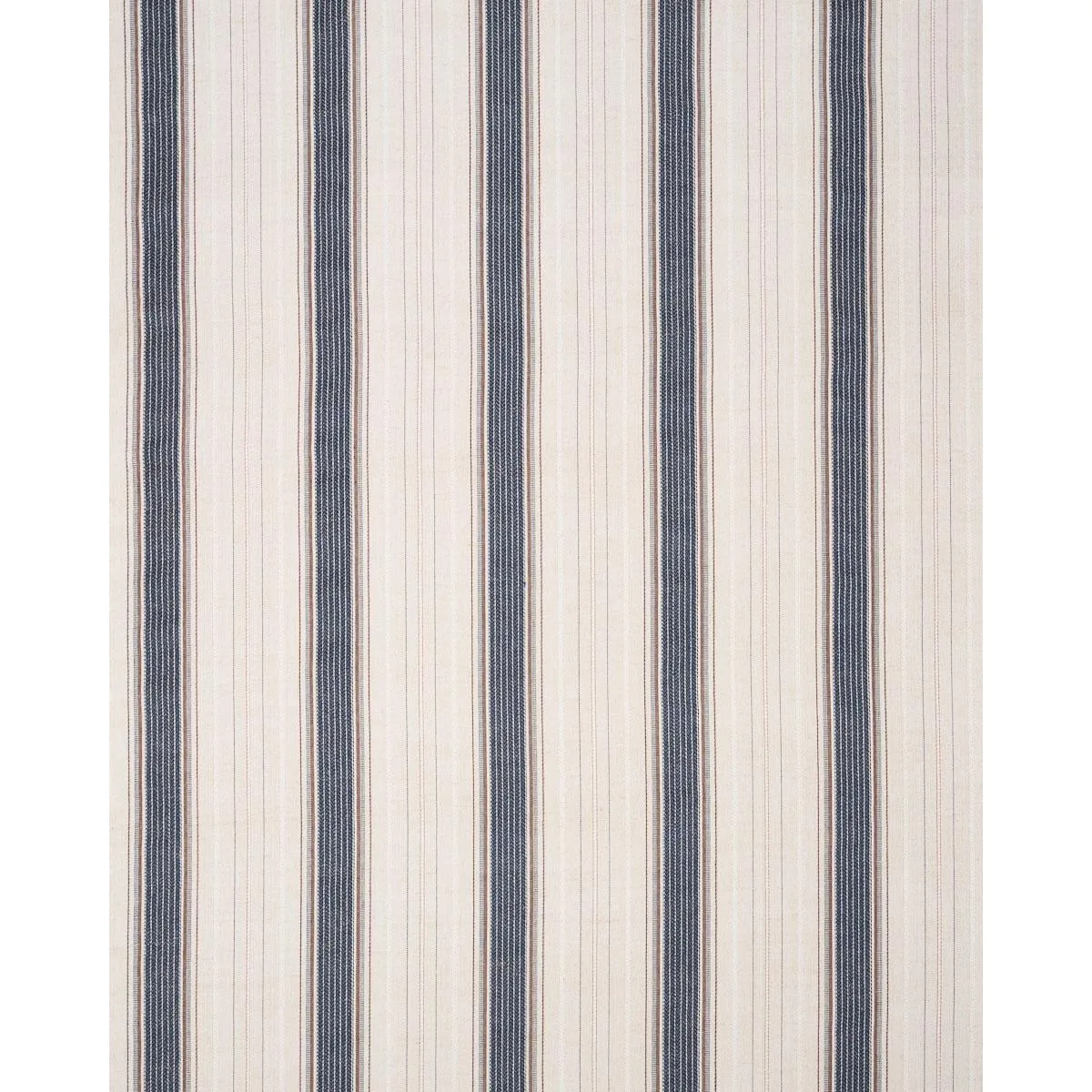 Schumacher 86711 Idris Stripe Indigo fabric swatch