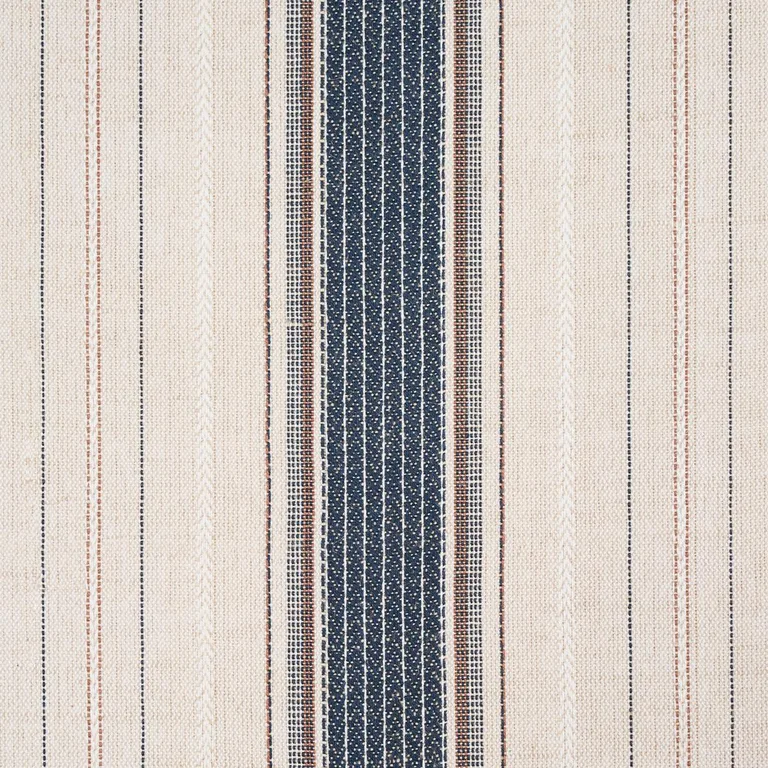 Schumacher 86711 Idris Stripe Indigo fabric swatch