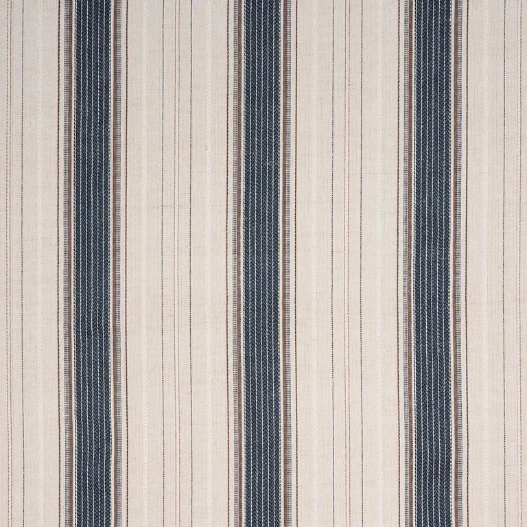 Schumacher 86711 Idris Stripe Indigo fabric swatch
