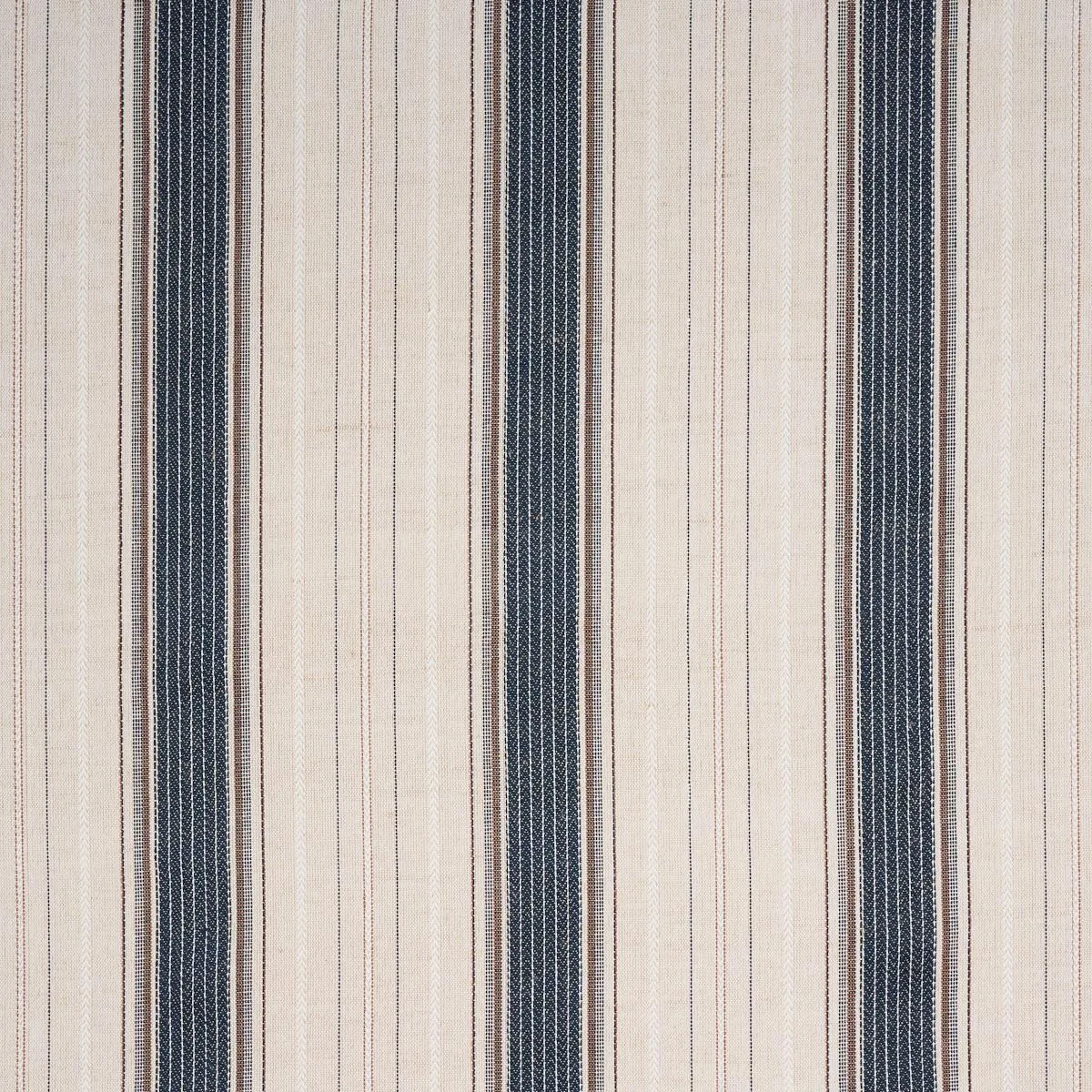 Schumacher 86711 Idris Stripe Indigo fabric swatch
