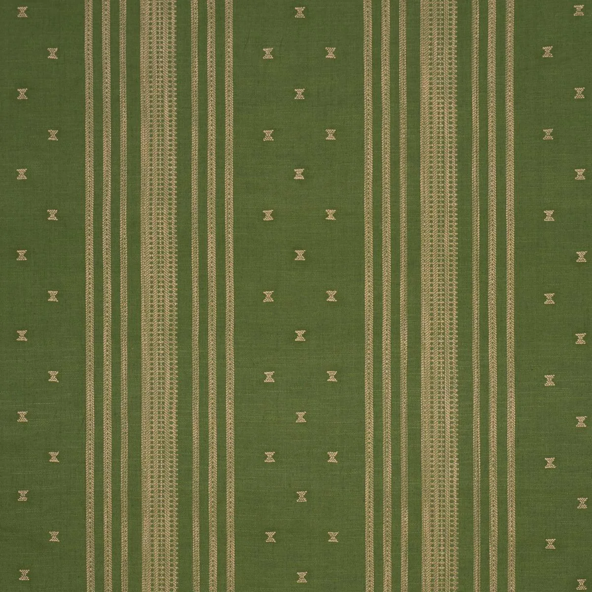 Schumacher 87251 Imara Stripe Green fabric swatch