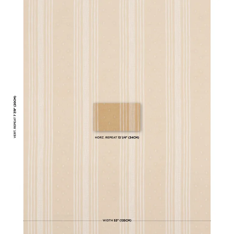 Schumacher 87252 Imara Stripe Ochre fabric swatch
