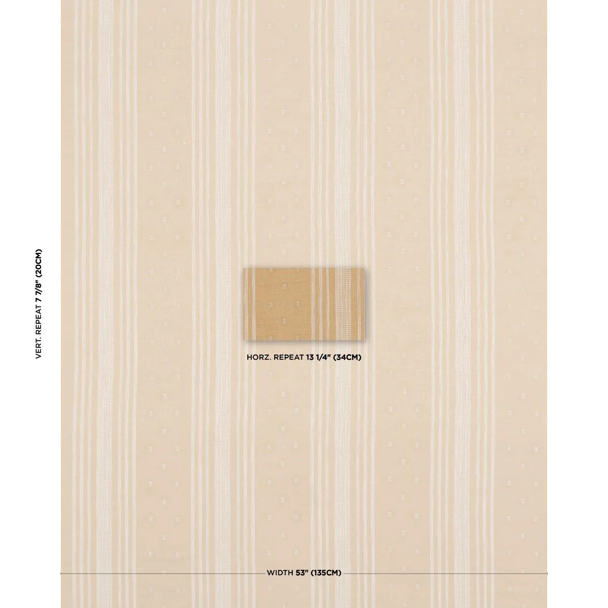 Schumacher 87252 Imara Stripe Ochre fabric swatch